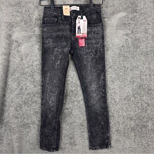 Levi’s Skinny Taper Flex Stretch Black Denim Jeans Kids Size 10 Regular NWT